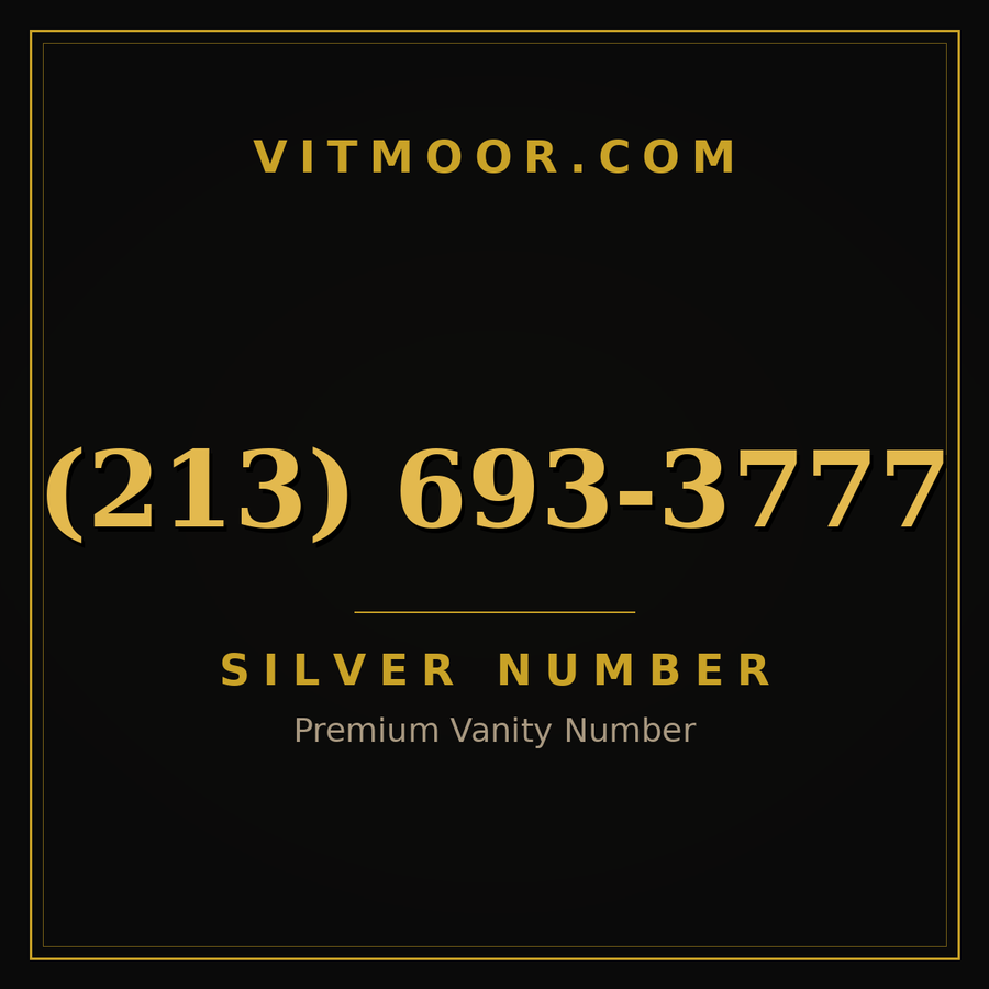 VITMOOR Silver premium number (213) 693-3777
