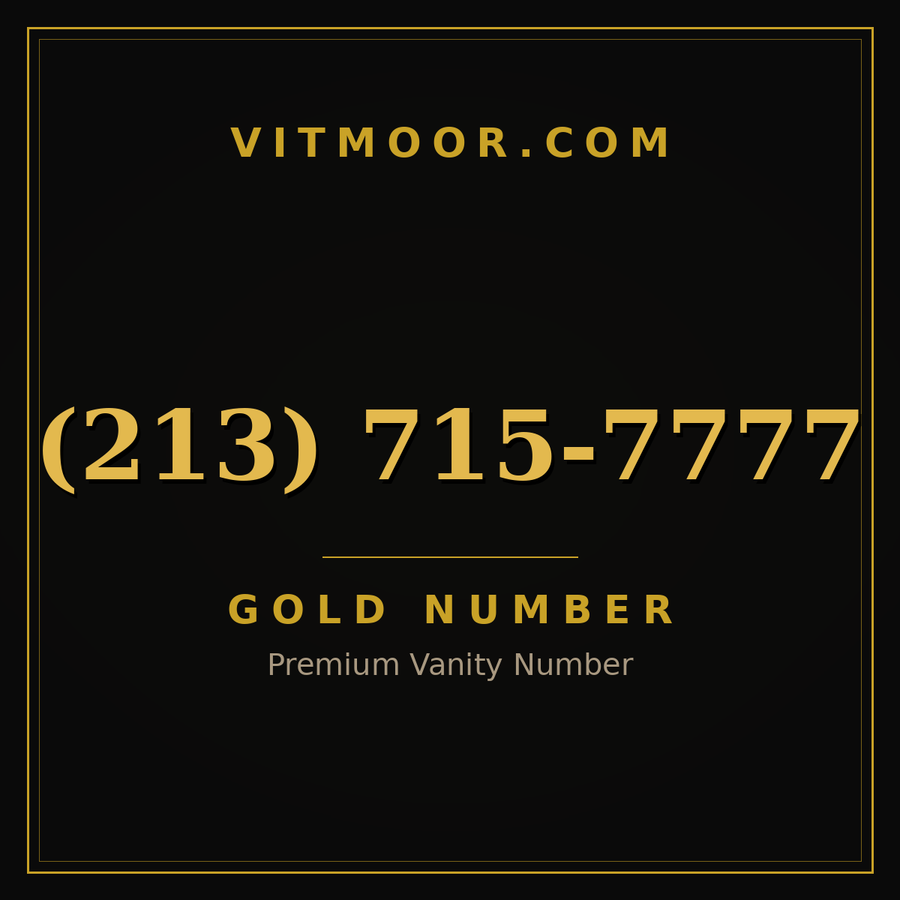 VITMOOR Gold premium number (213) 715-7777