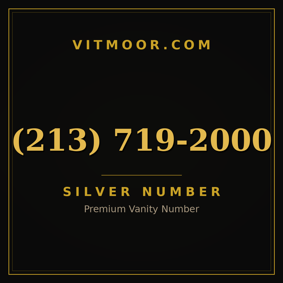 VITMOOR Silver premium number (213) 719-2000