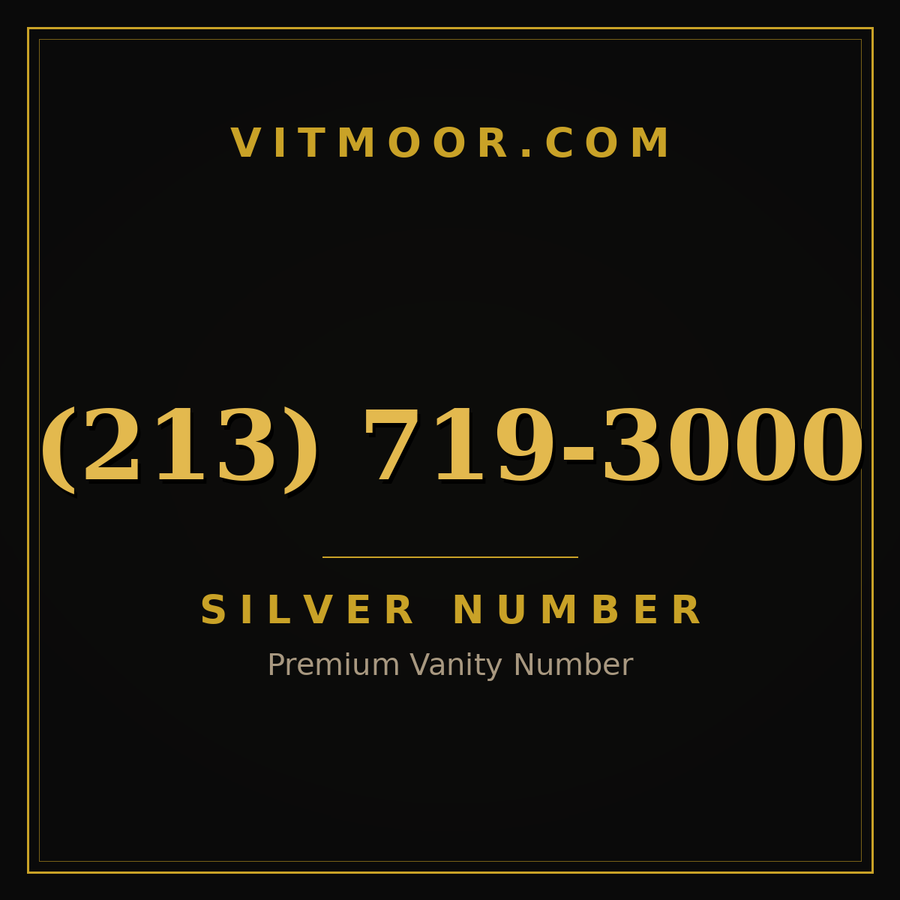 VITMOOR Silver premium number (213) 719-3000