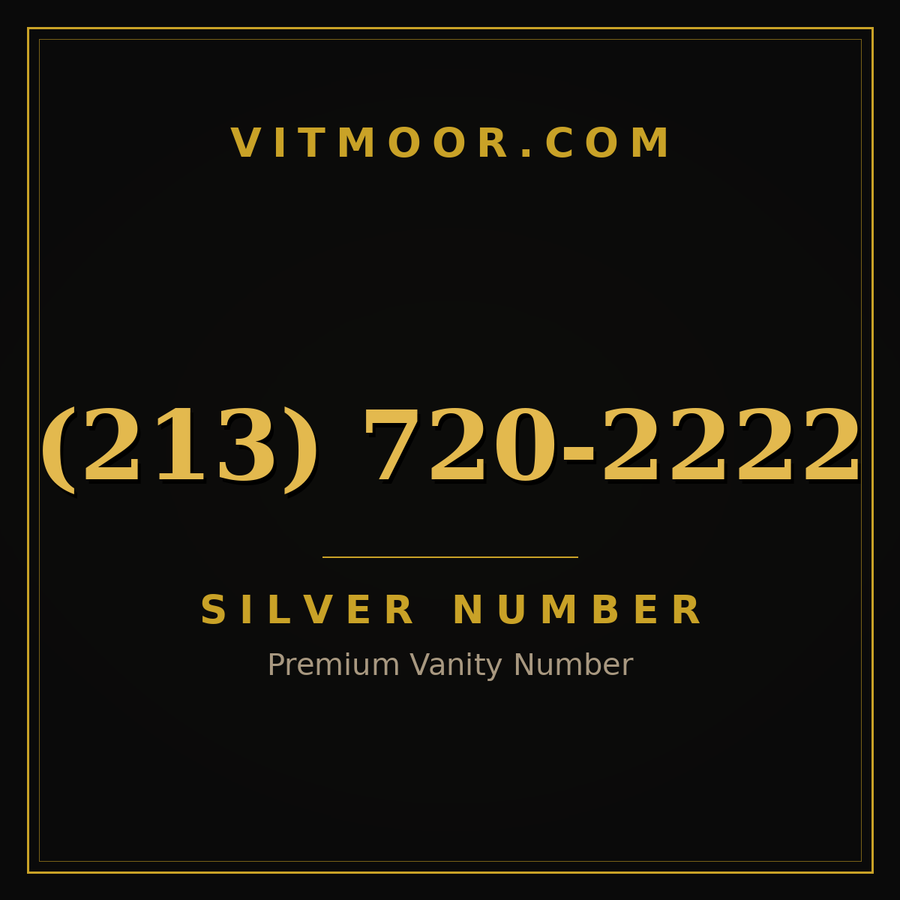 VITMOOR Silver premium number (213) 720-2222