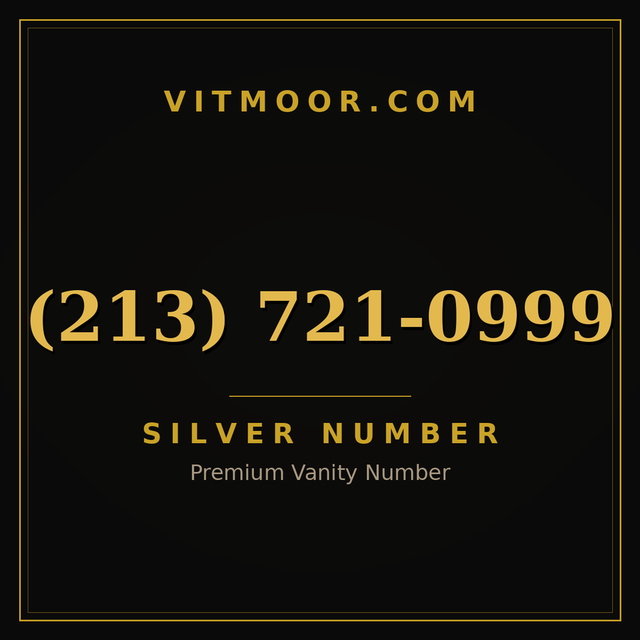 VITMOOR Silver premium number (213) 721-0999
