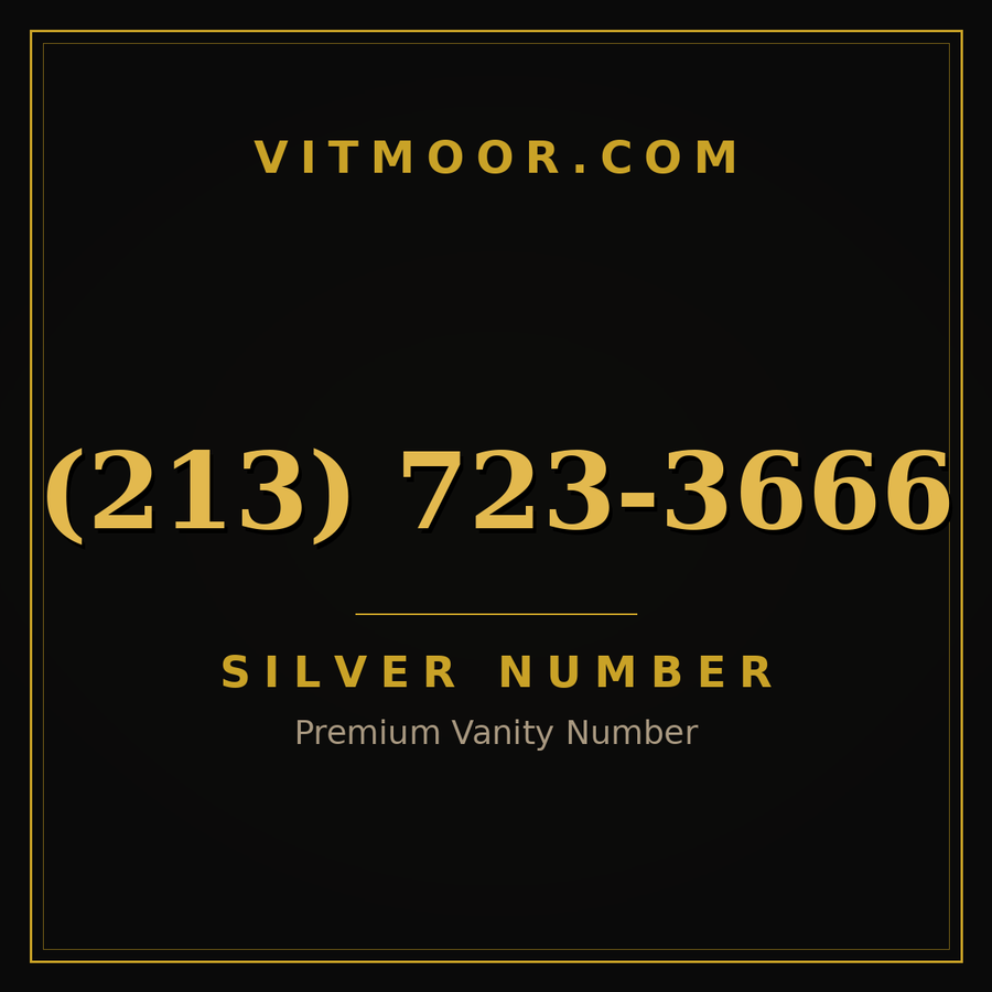 VITMOOR Silver premium number (213) 723-3666