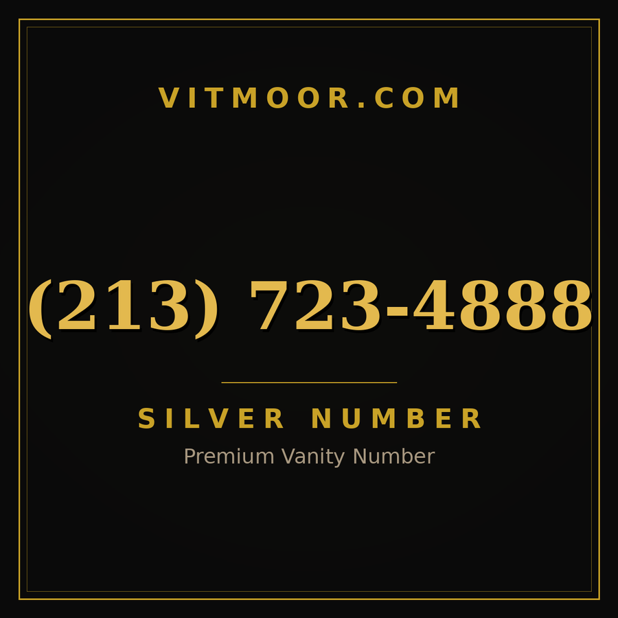 VITMOOR Silver premium number (213) 723-4888