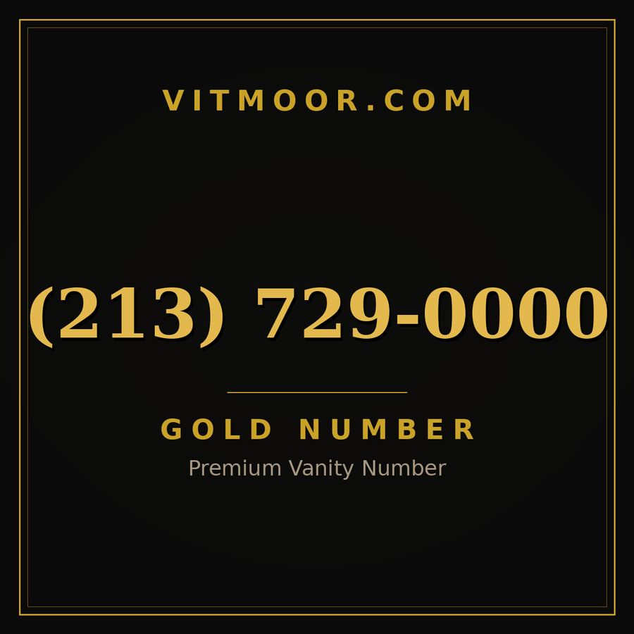 VITMOOR Gold premium number (213) 729-0000