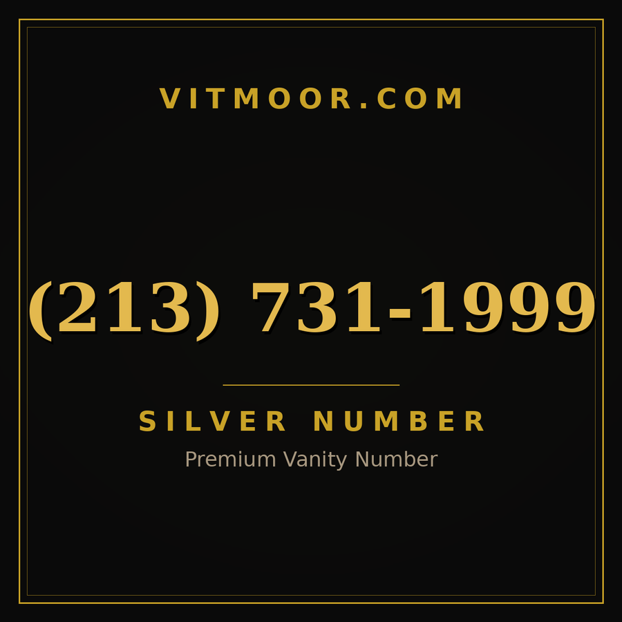 VITMOOR Silver premium number (213) 731-1999
