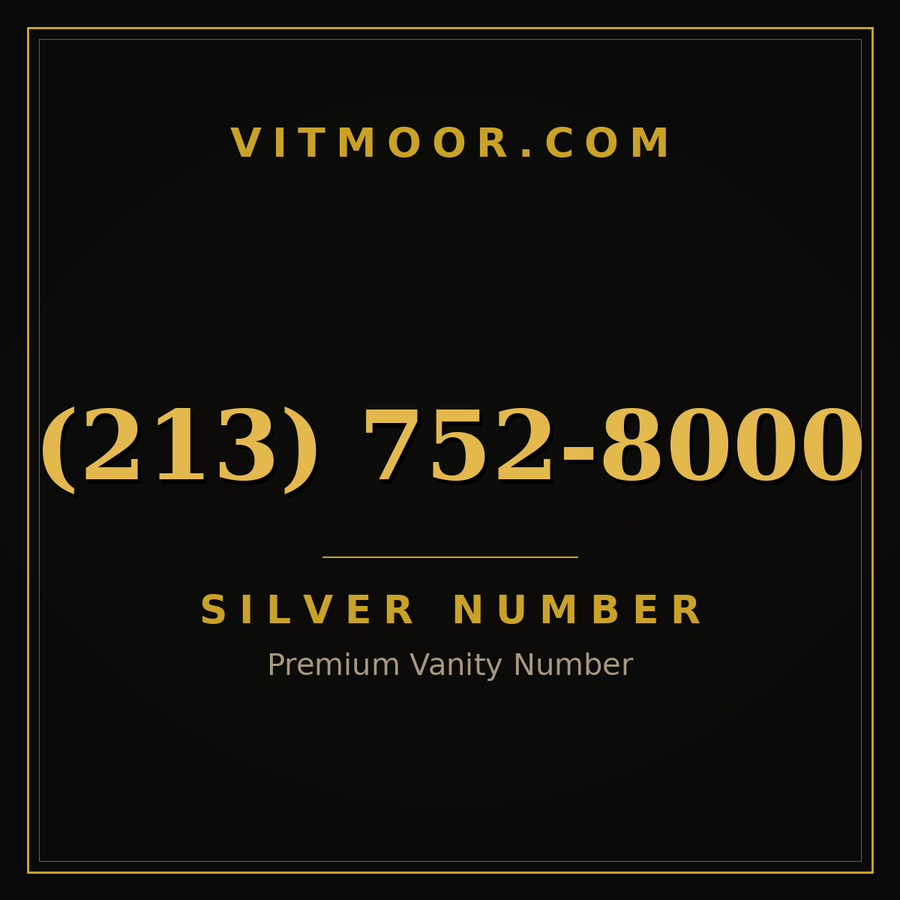 VITMOOR Silver premium number (213) 752-8000