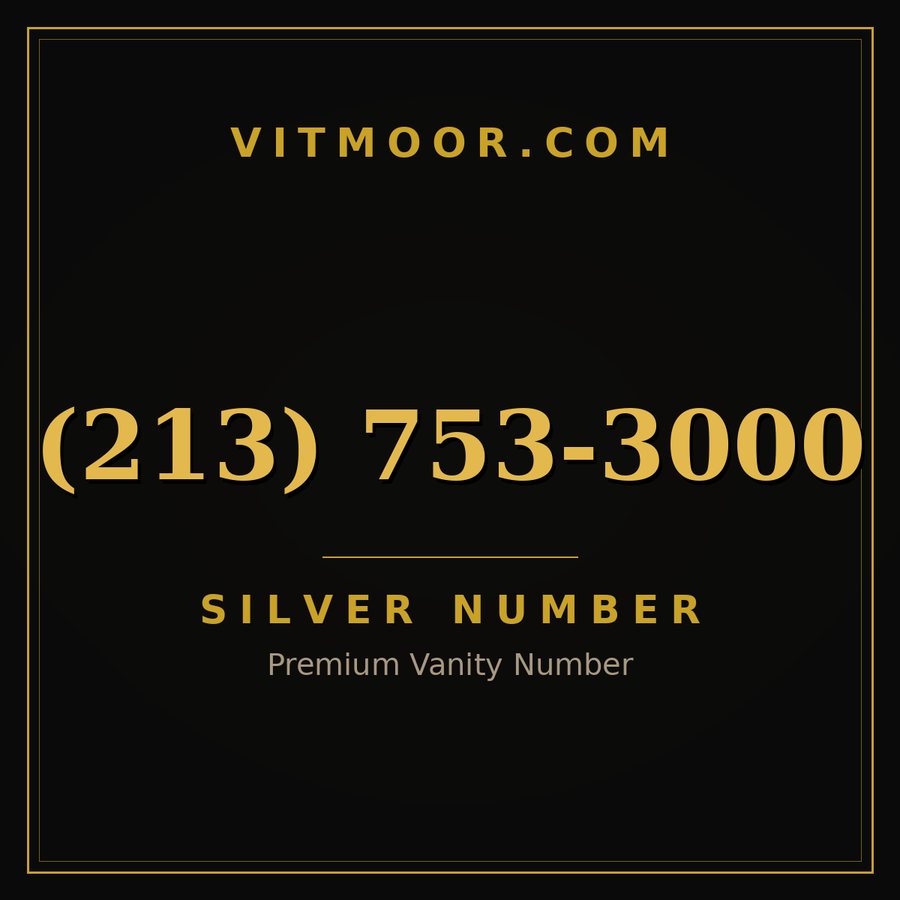 VITMOOR Silver premium number (213) 753-3000