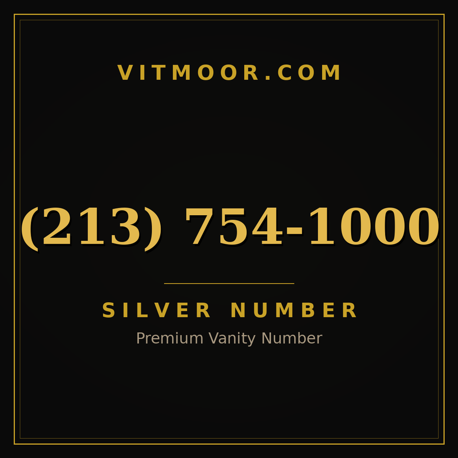 VITMOOR Silver premium number (213) 754-1000