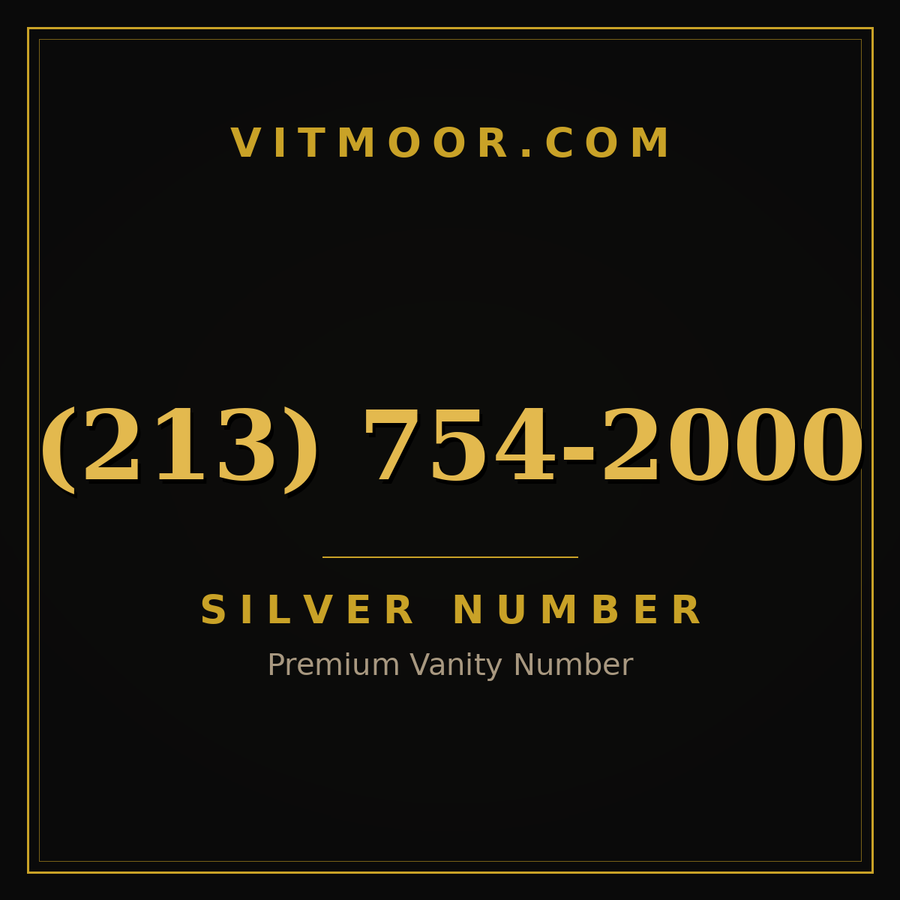 VITMOOR Silver premium number (213) 754-2000