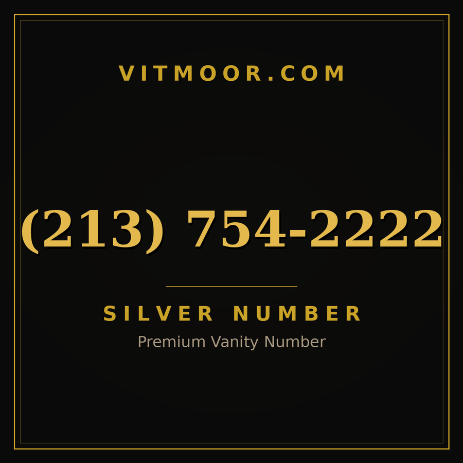 VITMOOR Silver premium number (213) 754-2222