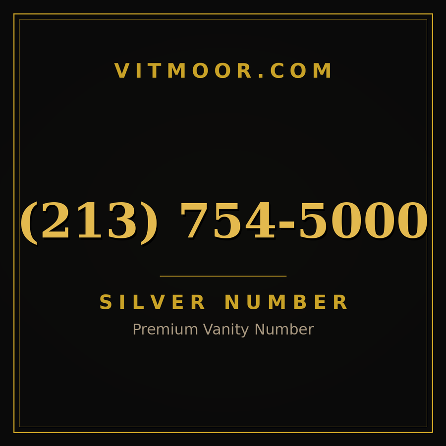 VITMOOR Silver premium number (213) 754-5000