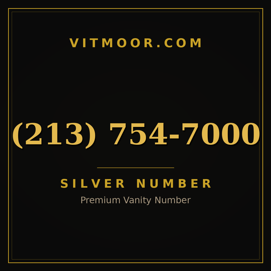 VITMOOR Silver premium number (213) 754-7000