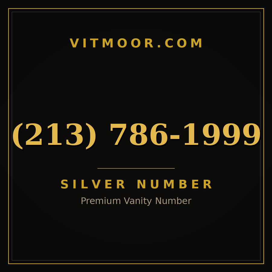 VITMOOR Silver premium number (213) 786-1999