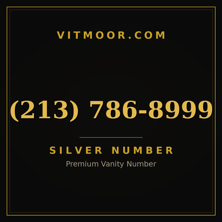 VITMOOR Silver premium number (213) 786-8999