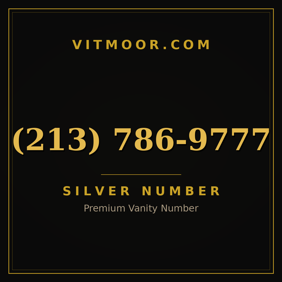 VITMOOR Silver premium number (213) 786-9777