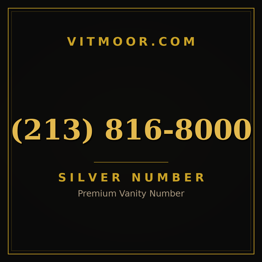 VITMOOR Silver premium number (213) 816-8000