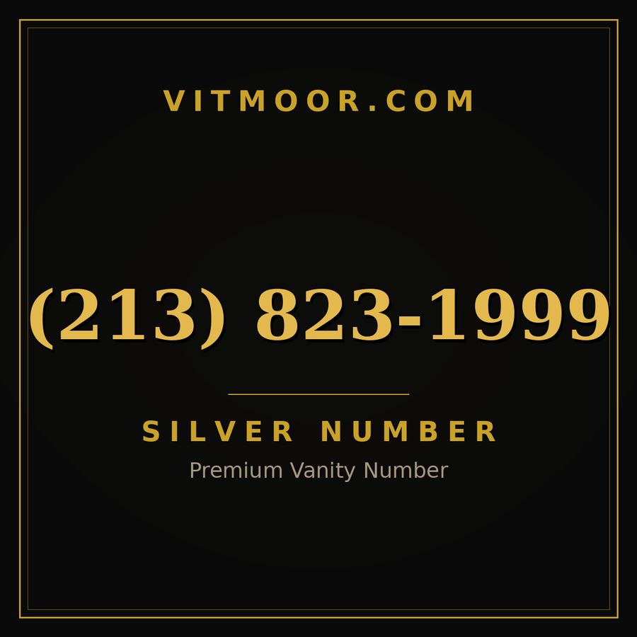 VITMOOR Silver premium number (213) 823-1999