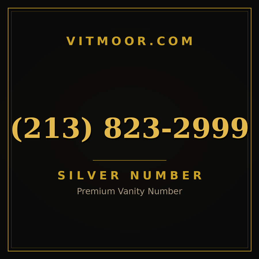 VITMOOR Silver premium number (213) 823-2999