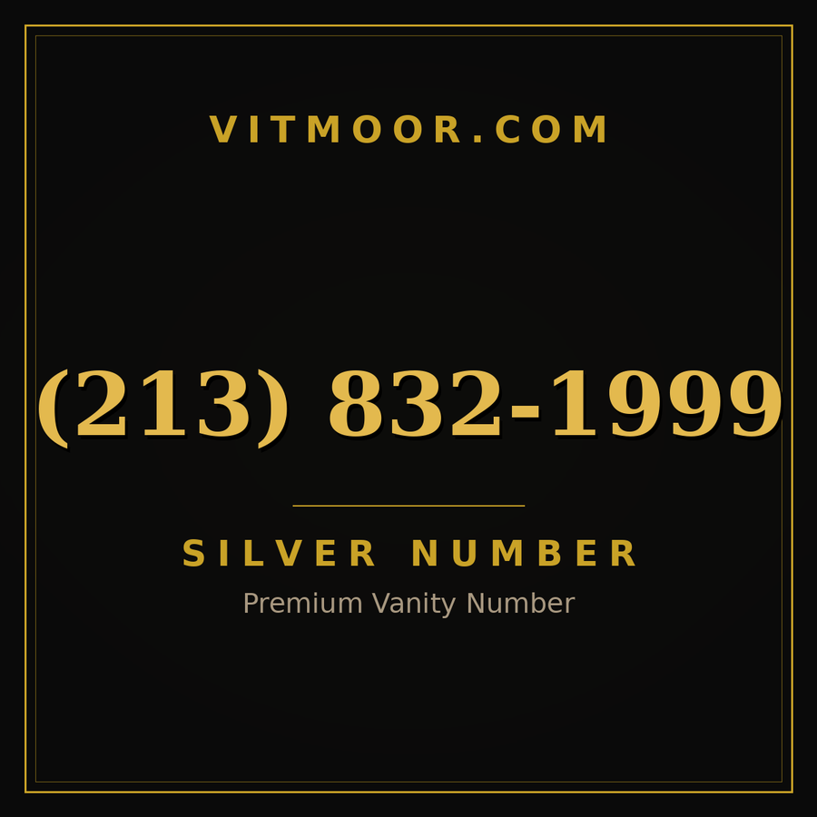 VITMOOR Silver premium number (213) 832-1999