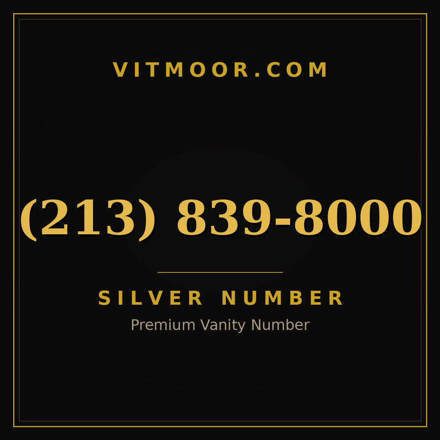 VITMOOR Silver premium number (213) 839-8000