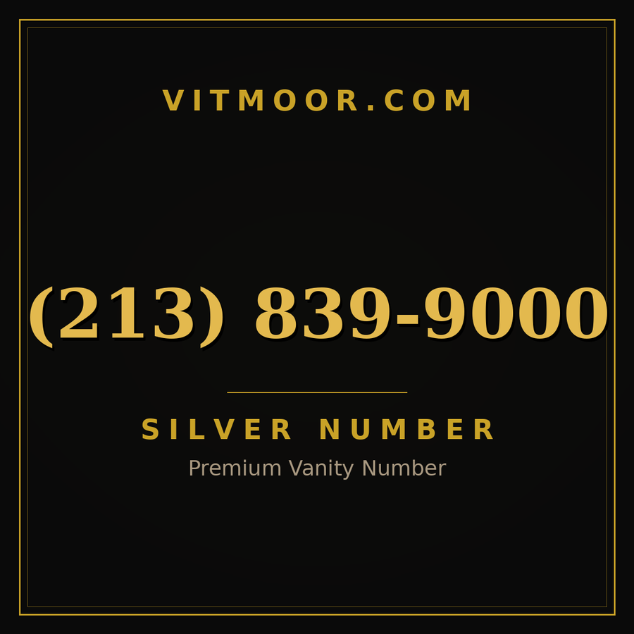 VITMOOR Silver premium number (213) 839-9000