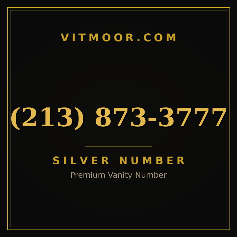 VITMOOR Silver premium number (213) 873-3777