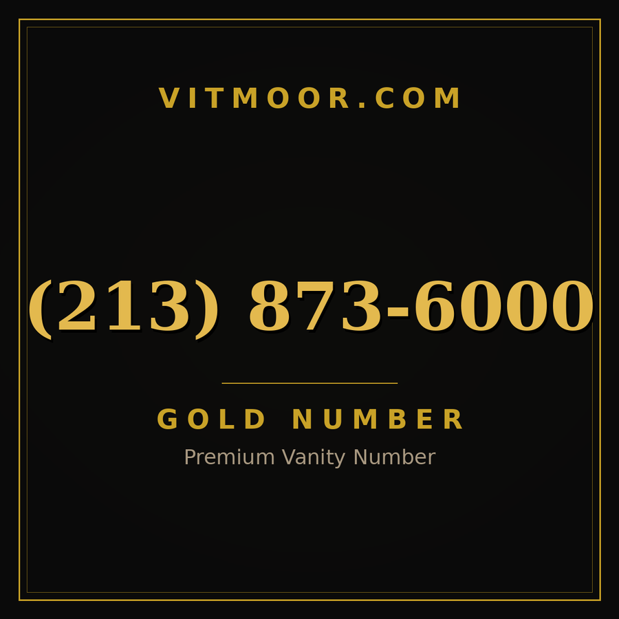 VITMOOR Gold premium number (213) 873-6000