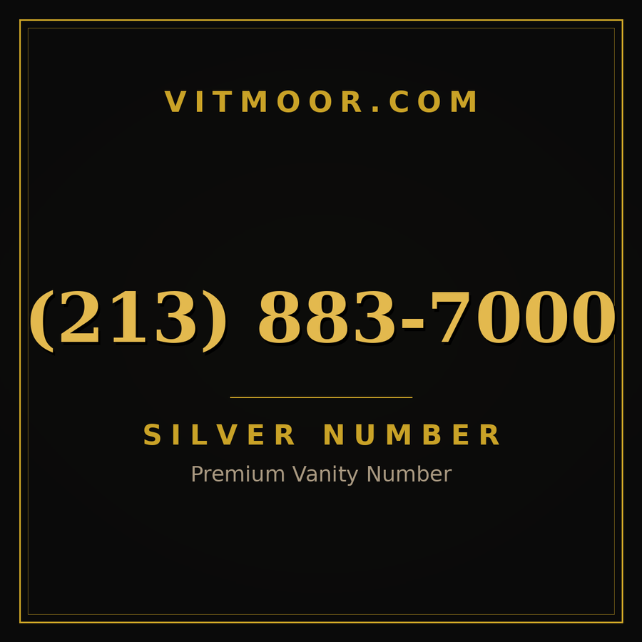 VITMOOR Silver premium number (213) 883-7000
