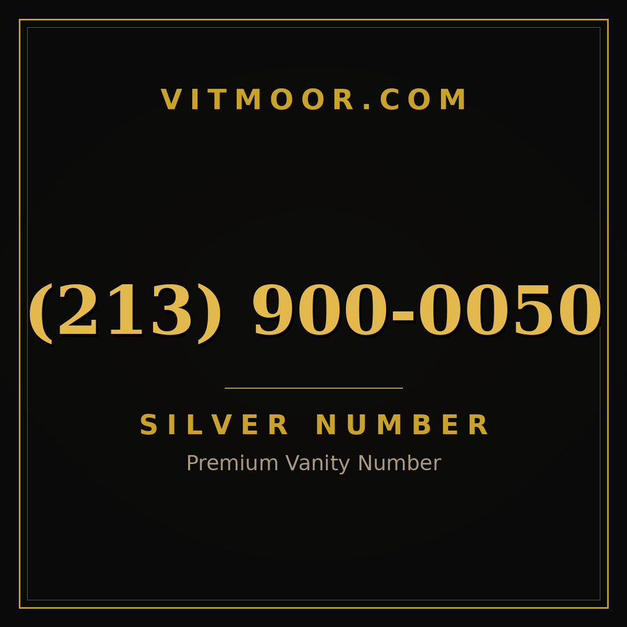 VITMOOR Silver premium number (213) 900-0050
