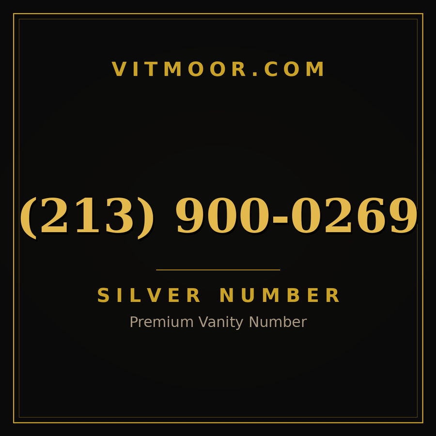 VITMOOR Silver premium number (213) 900-0269