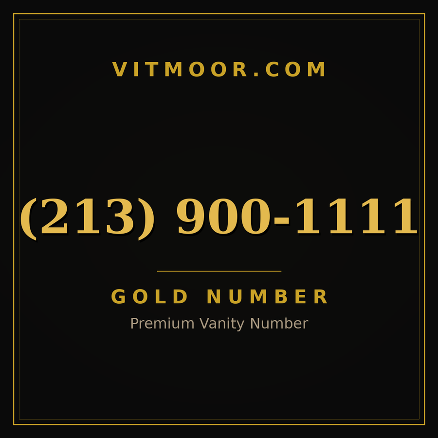 VITMOOR Gold premium number (213) 900-1111