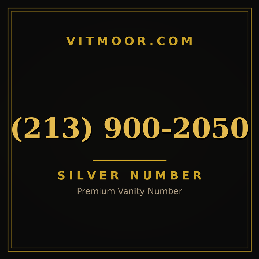 VITMOOR Silver premium number (213) 900-2050