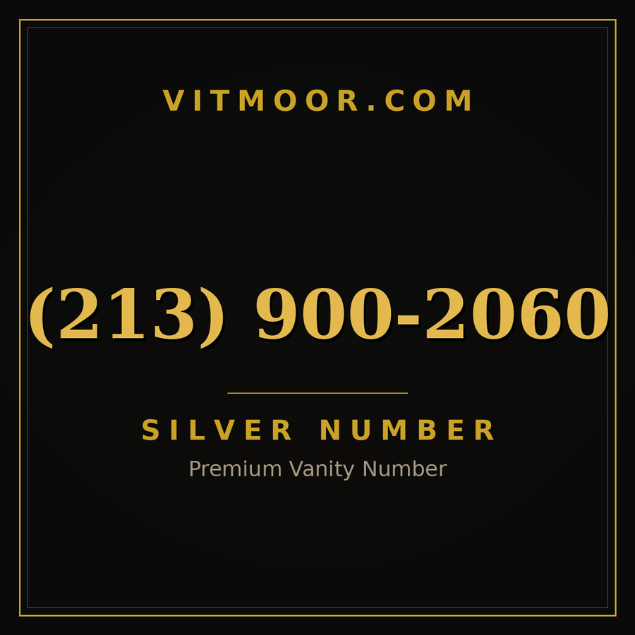 VITMOOR Silver premium number (213) 900-2060
