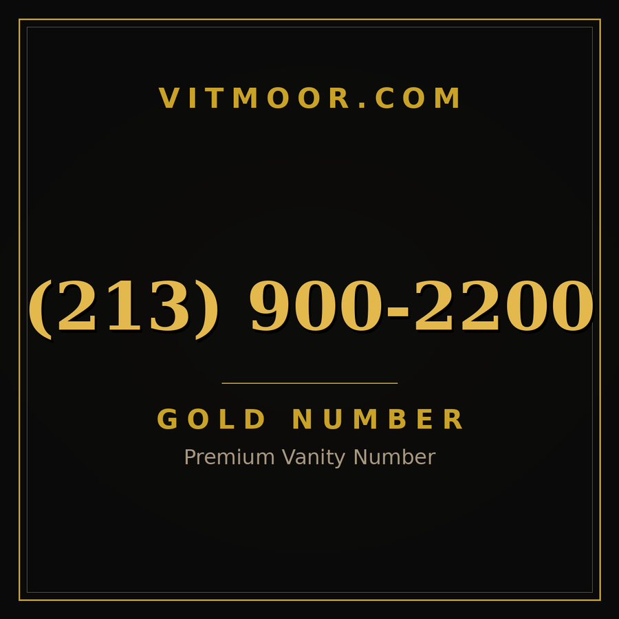VITMOOR Gold premium number (213) 900-2200