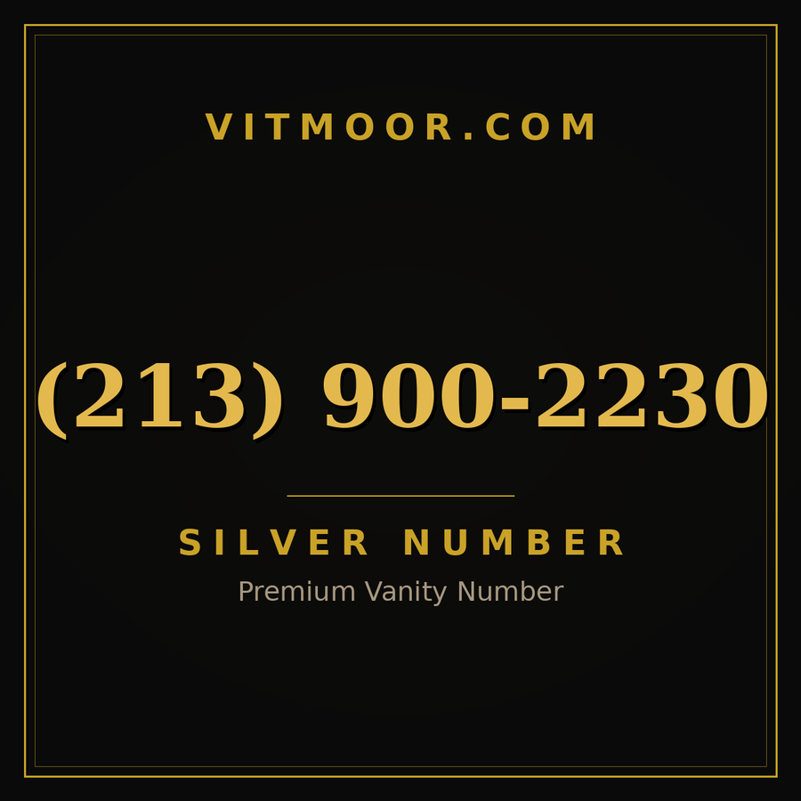 VITMOOR Silver premium number (213) 900-2230