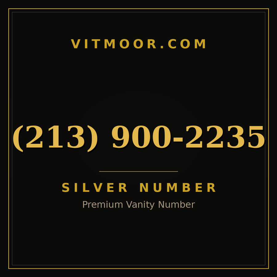 VITMOOR Silver premium number (213) 900-2235