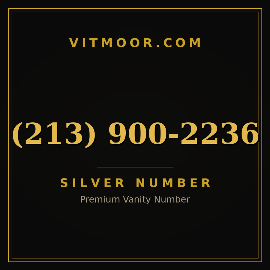 VITMOOR Silver premium number (213) 900-2236