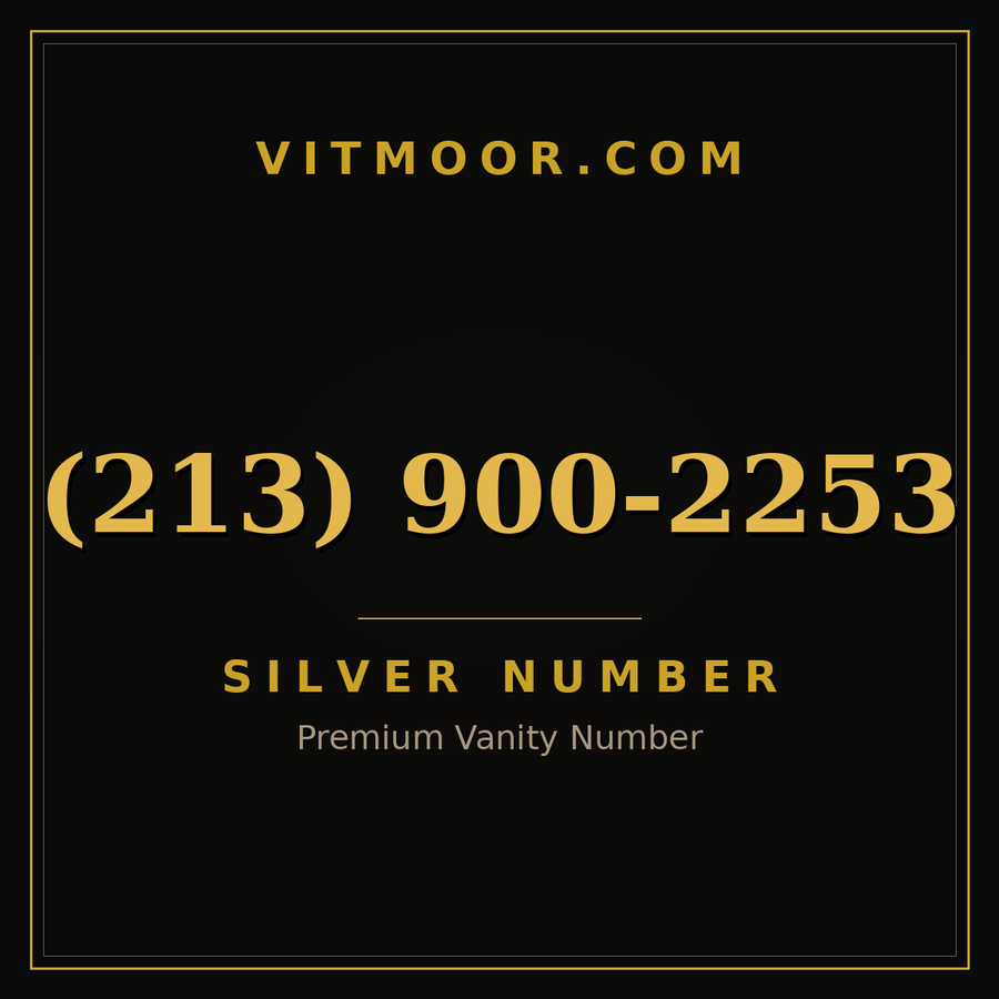 VITMOOR Silver premium number (213) 900-2253