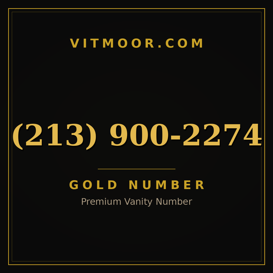 VITMOOR Gold premium number (213) 900-2274