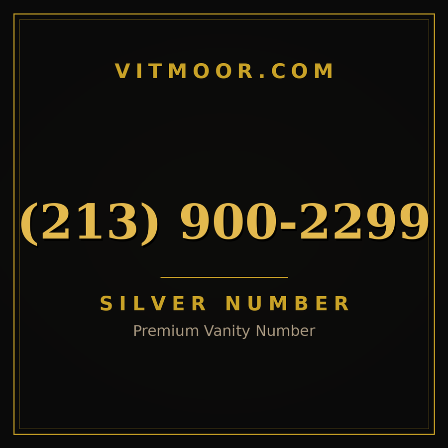 VITMOOR Silver premium number (213) 900-2299
