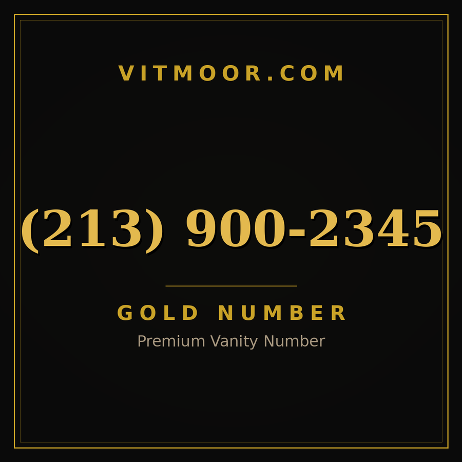 VITMOOR Gold premium number (213) 900-2345
