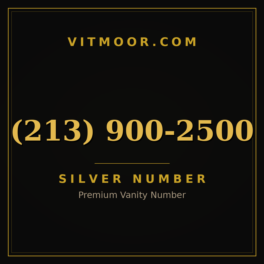 VITMOOR Silver premium number (213) 900-2500