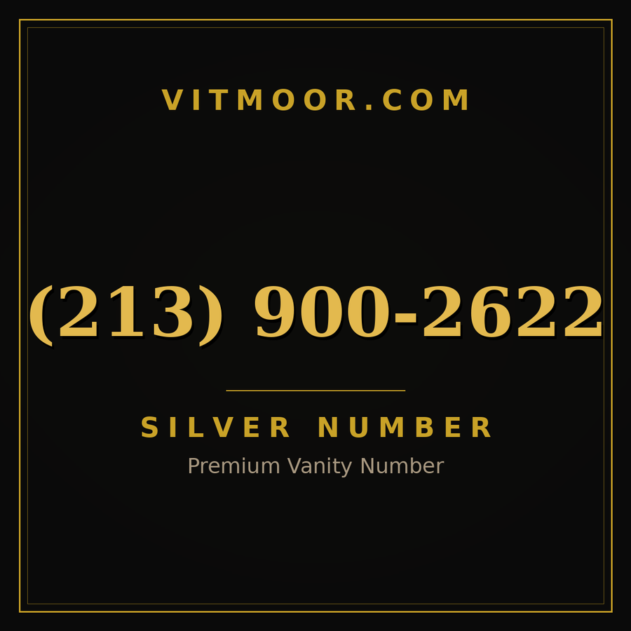 VITMOOR Silver premium number (213) 900-2622