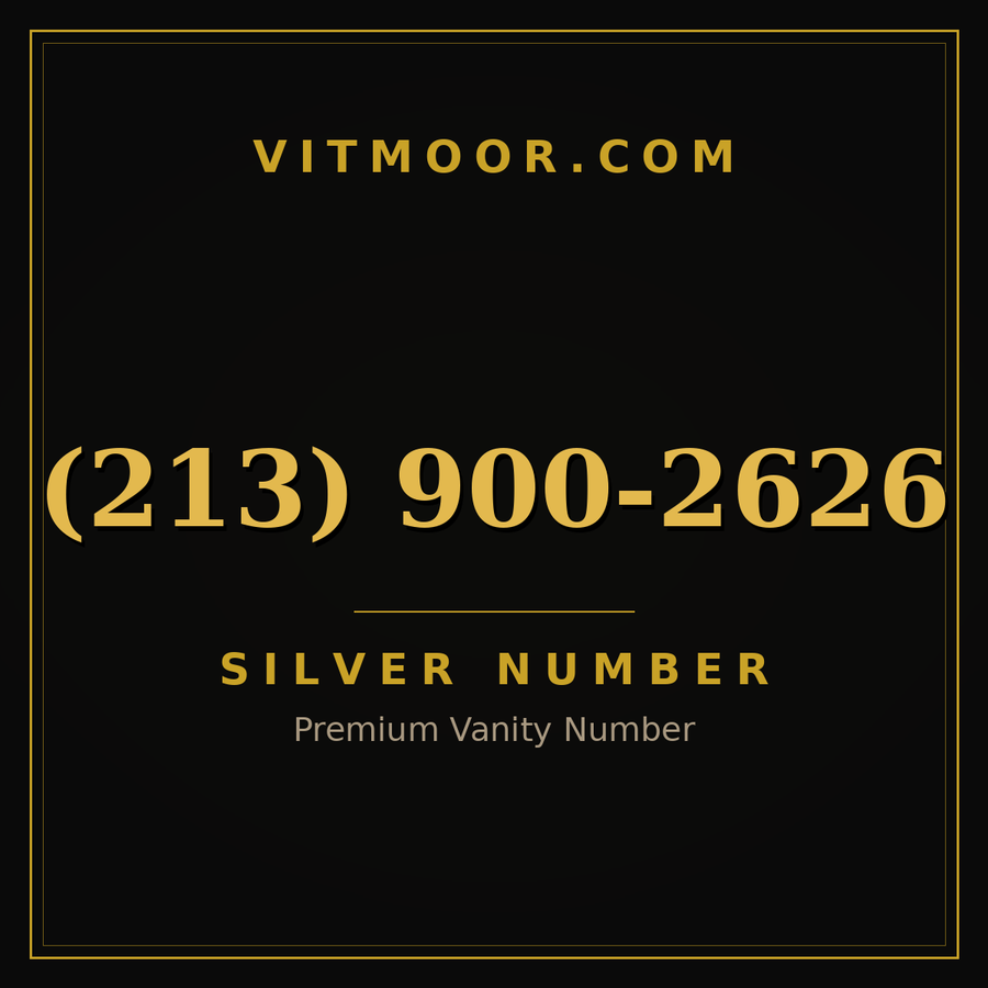 VITMOOR Silver premium number (213) 900-2626