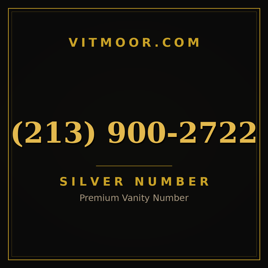 VITMOOR Silver premium number (213) 900-2722