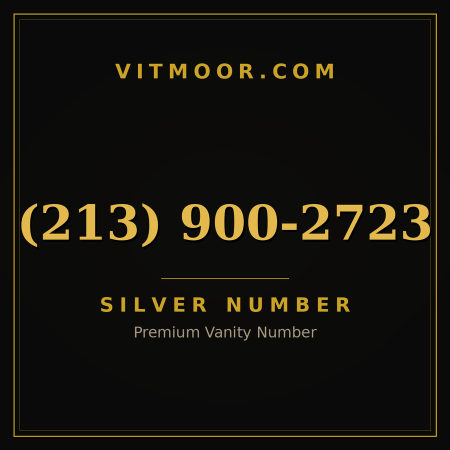 VITMOOR Silver premium number (213) 900-2723