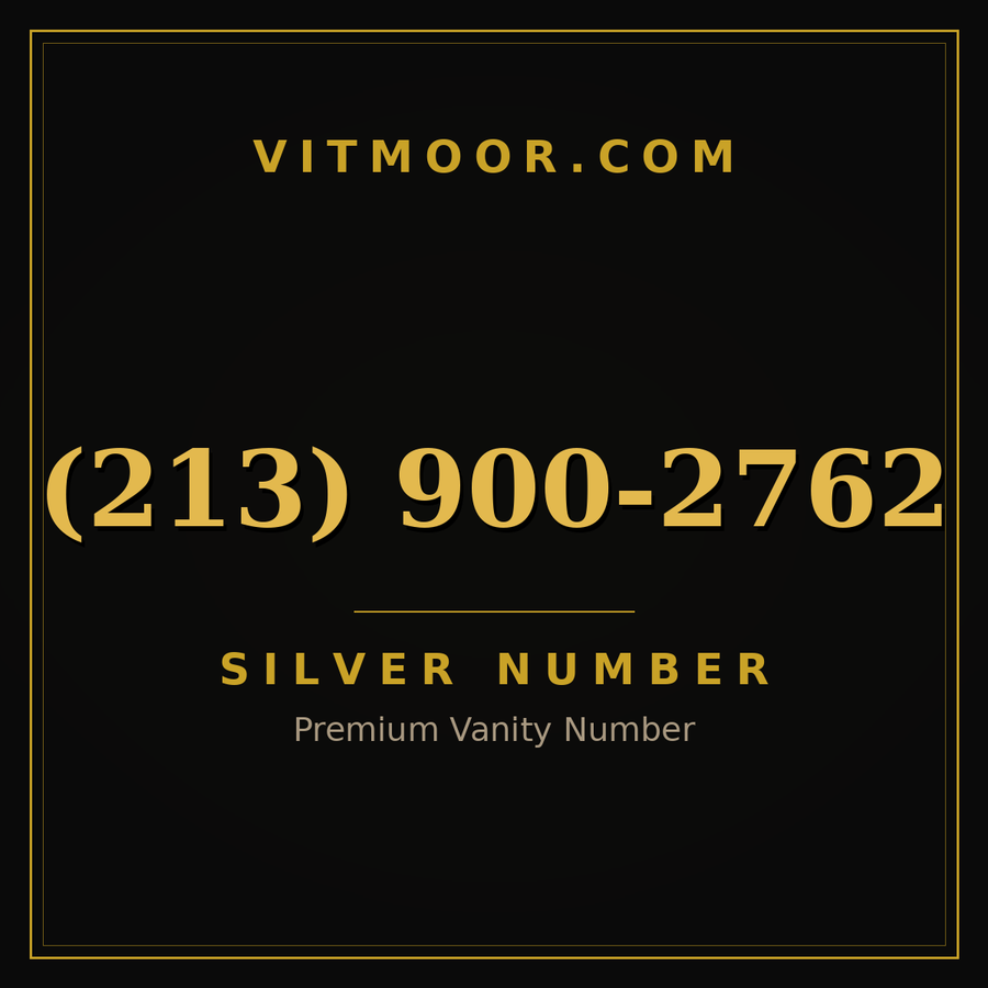 VITMOOR Silver premium number (213) 900-2762