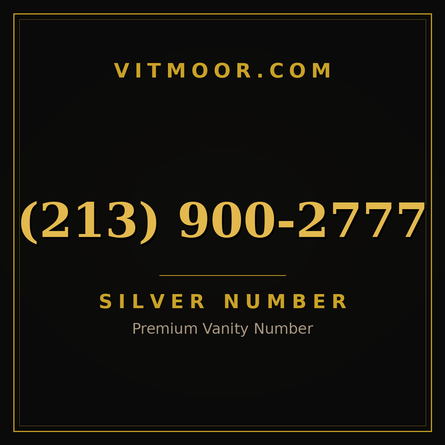 VITMOOR Silver premium number (213) 900-2777