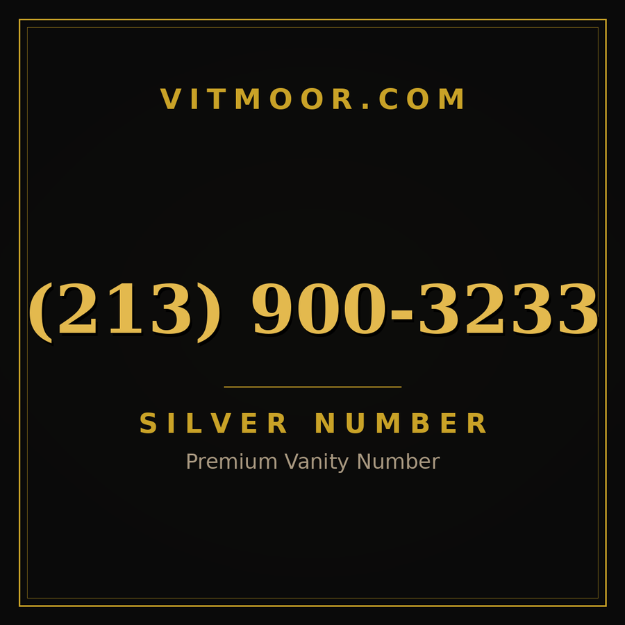 VITMOOR Silver premium number (213) 900-3233